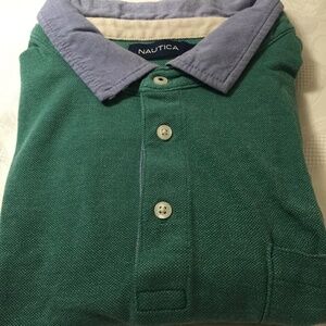 Green Men’s Short sleeve Náutica Polo shirt - Size XXL - Pre-owned
